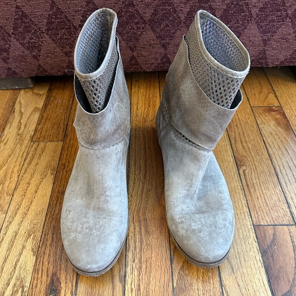 VIC MATIE Beige suede mesh Ankle Booties 40 - Picture 4 of 13